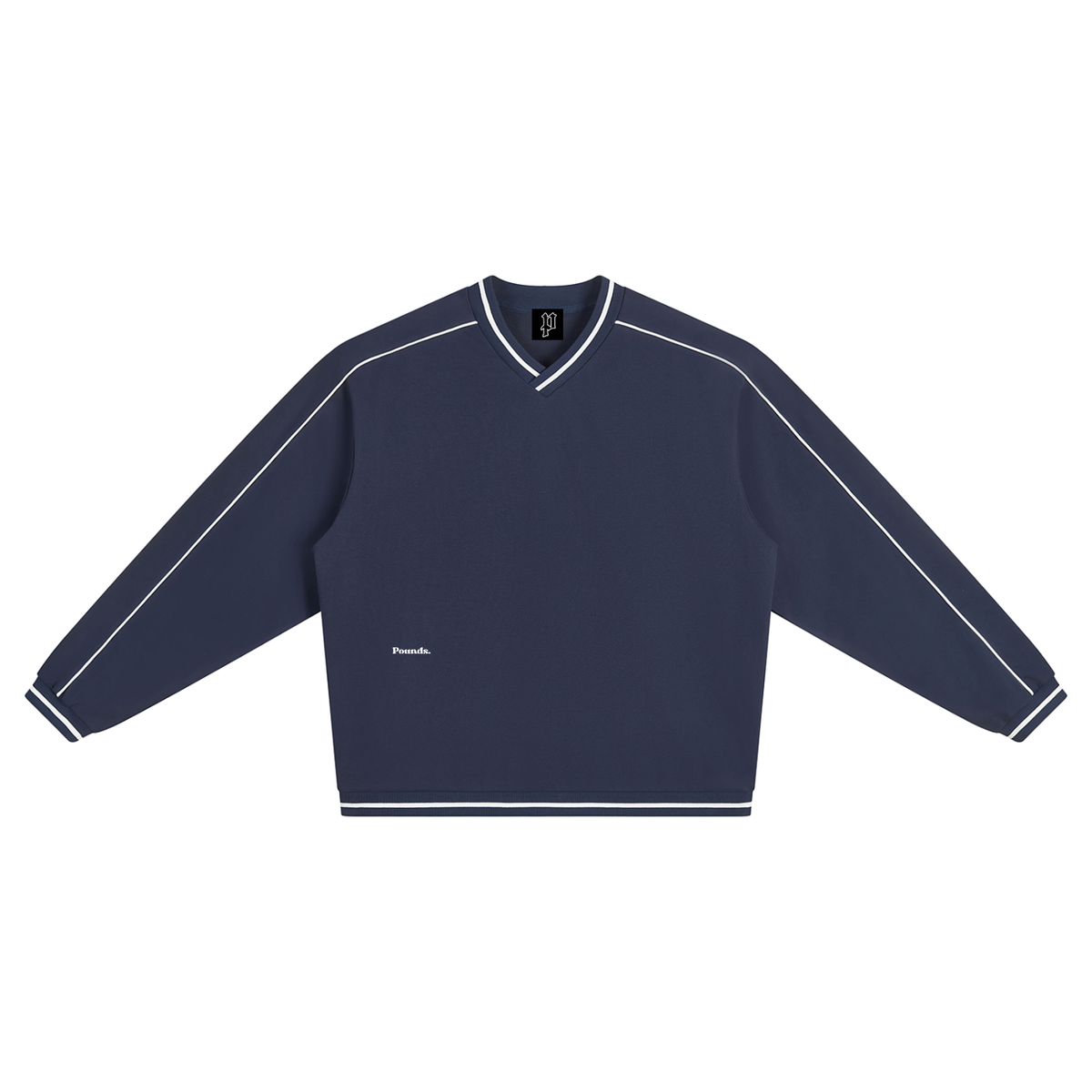 POUNDS FIVE STAR Unisex Color Block V-Neck Sweatshirt