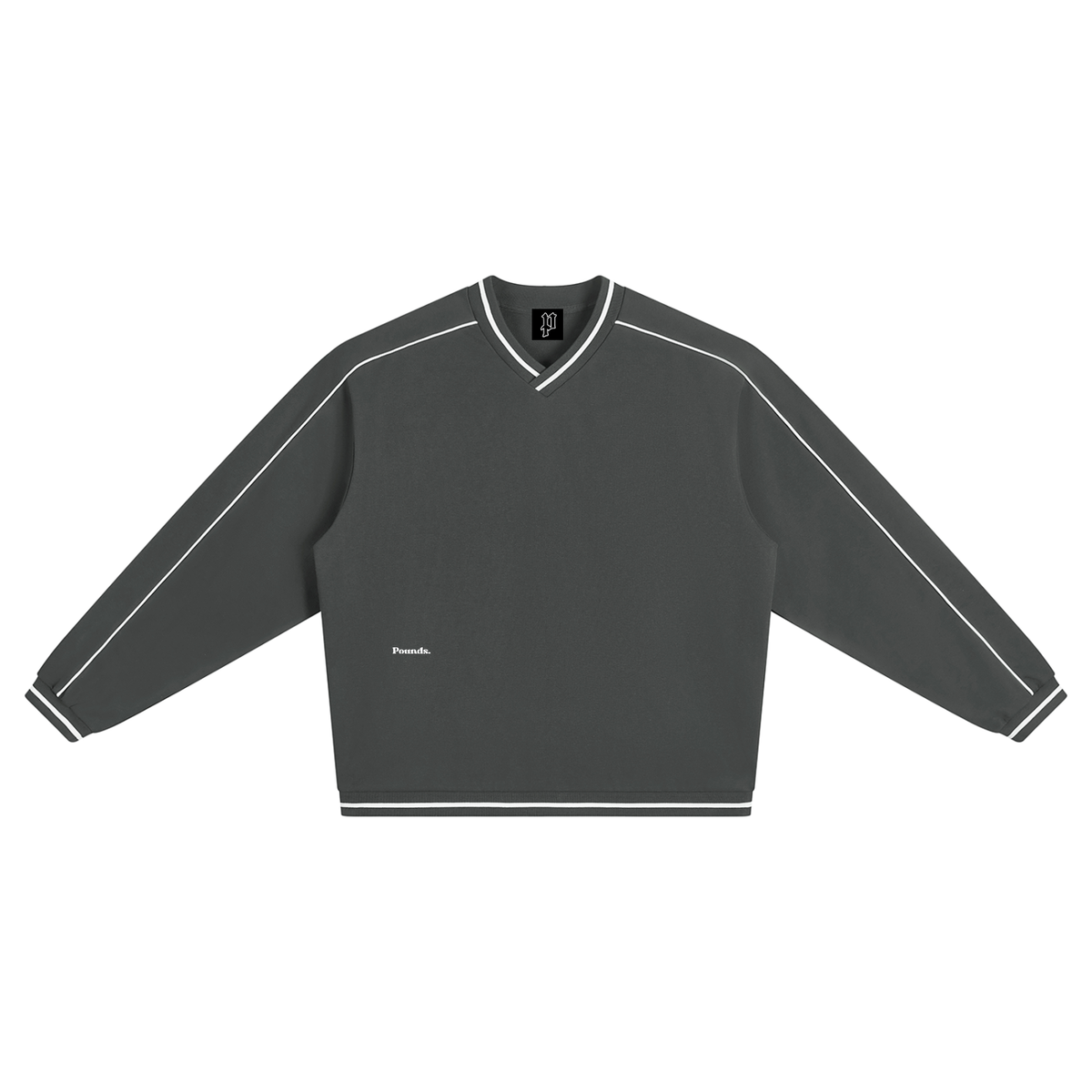 POUNDS FIVE STAR Unisex Color Block V-Neck Sweatshirt