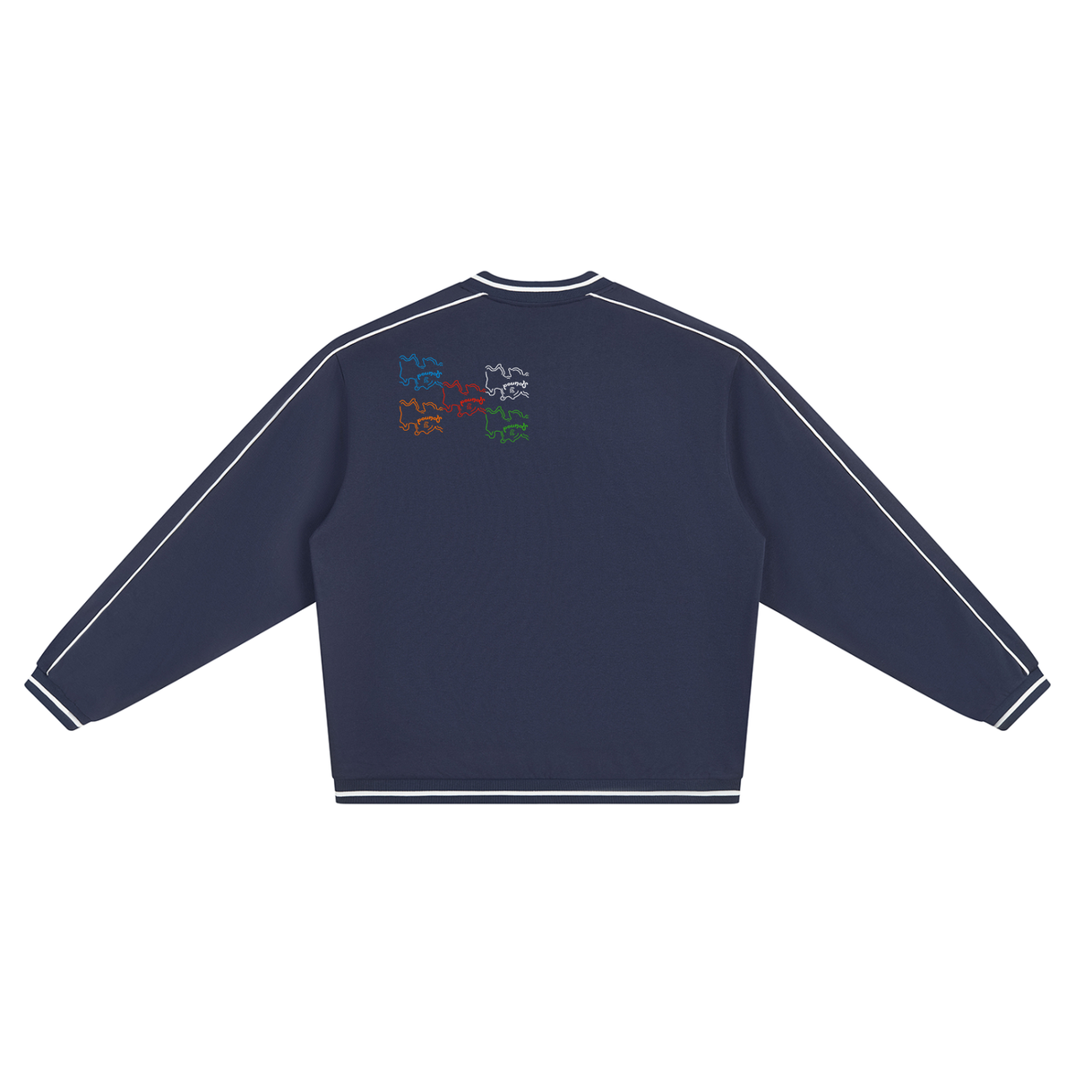 POUNDS FIVE STAR Unisex Color Block V-Neck Sweatshirt