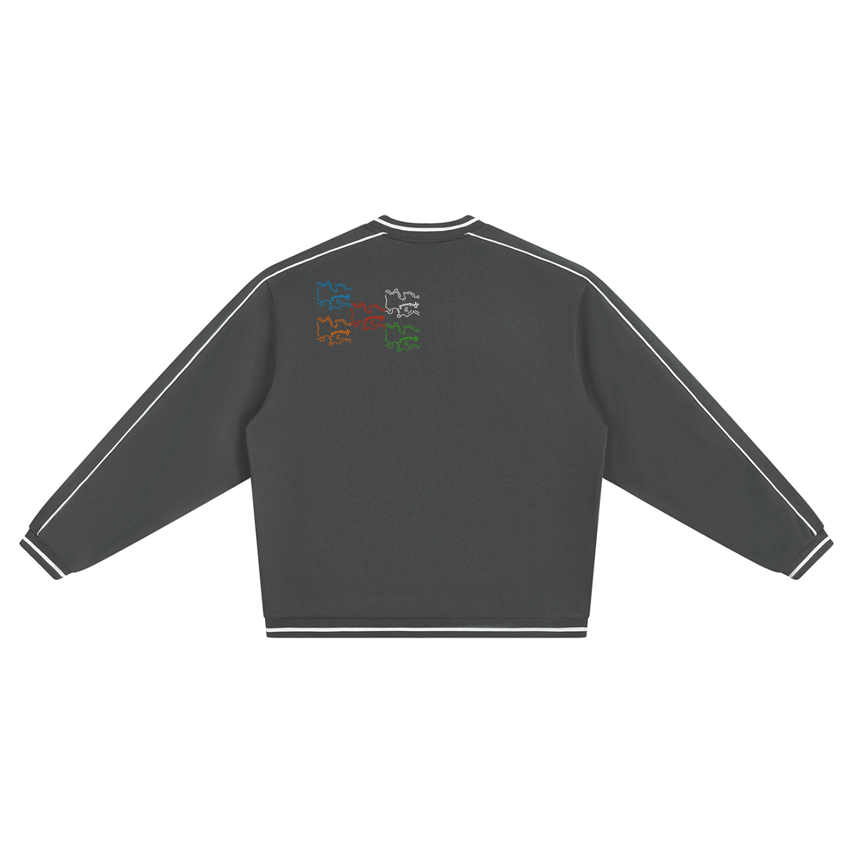 POUNDS FIVE STAR Unisex Color Block V-Neck Sweatshirt