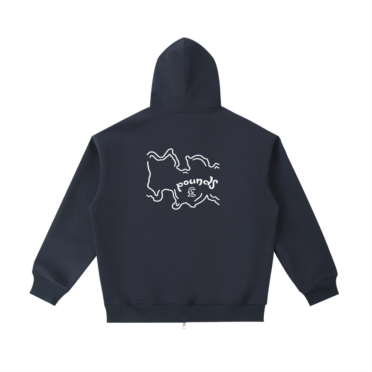 POUNDS ZIP UP Essential Heavyweight Pocket Hoodie