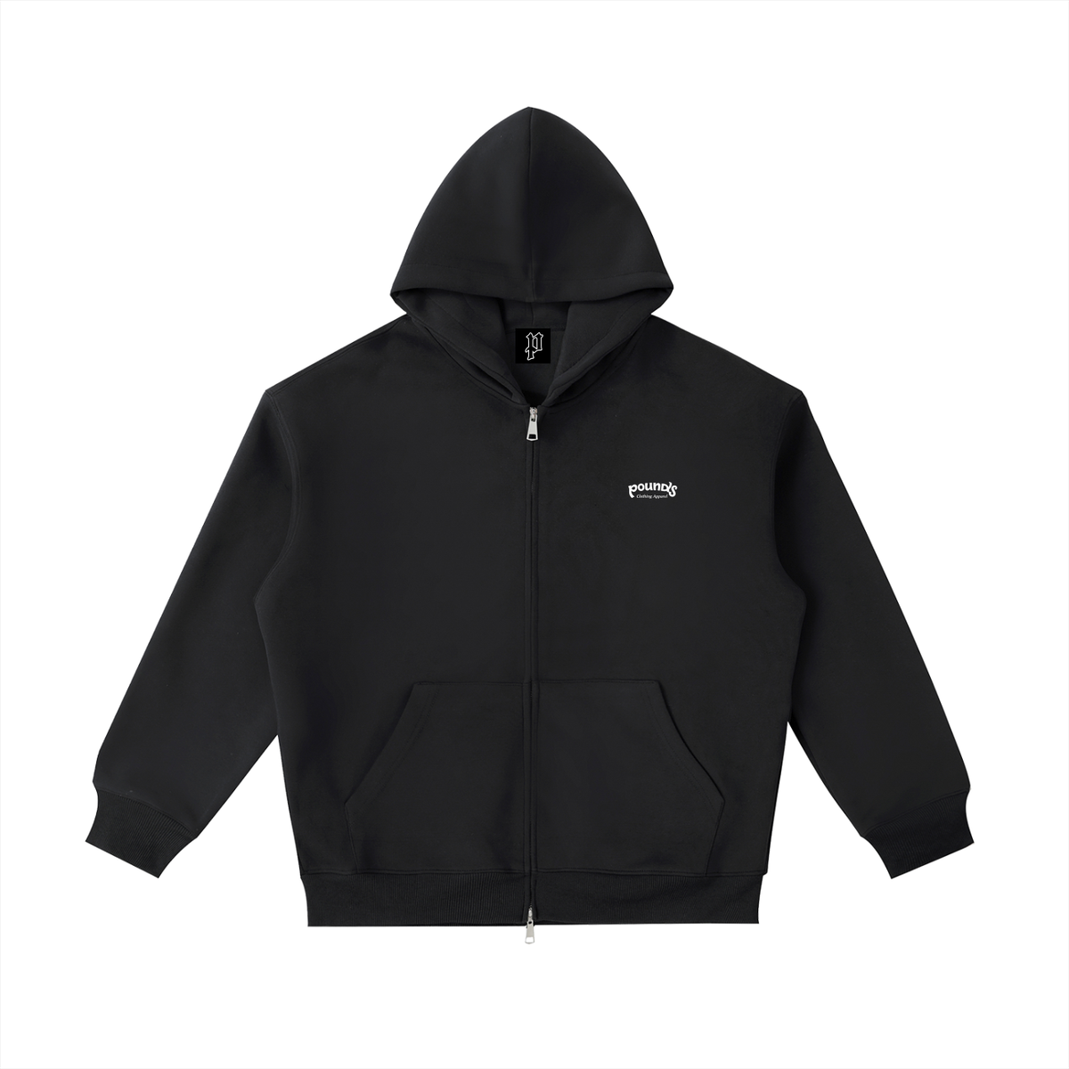 POUNDS ZIP UP Essential Heavyweight Pocket Hoodie