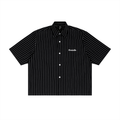 Unisex Striped Boxy Button-Up Shirt