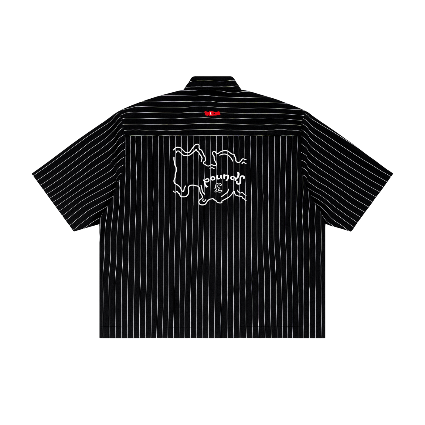 Unisex Striped Boxy Button-Up Shirt