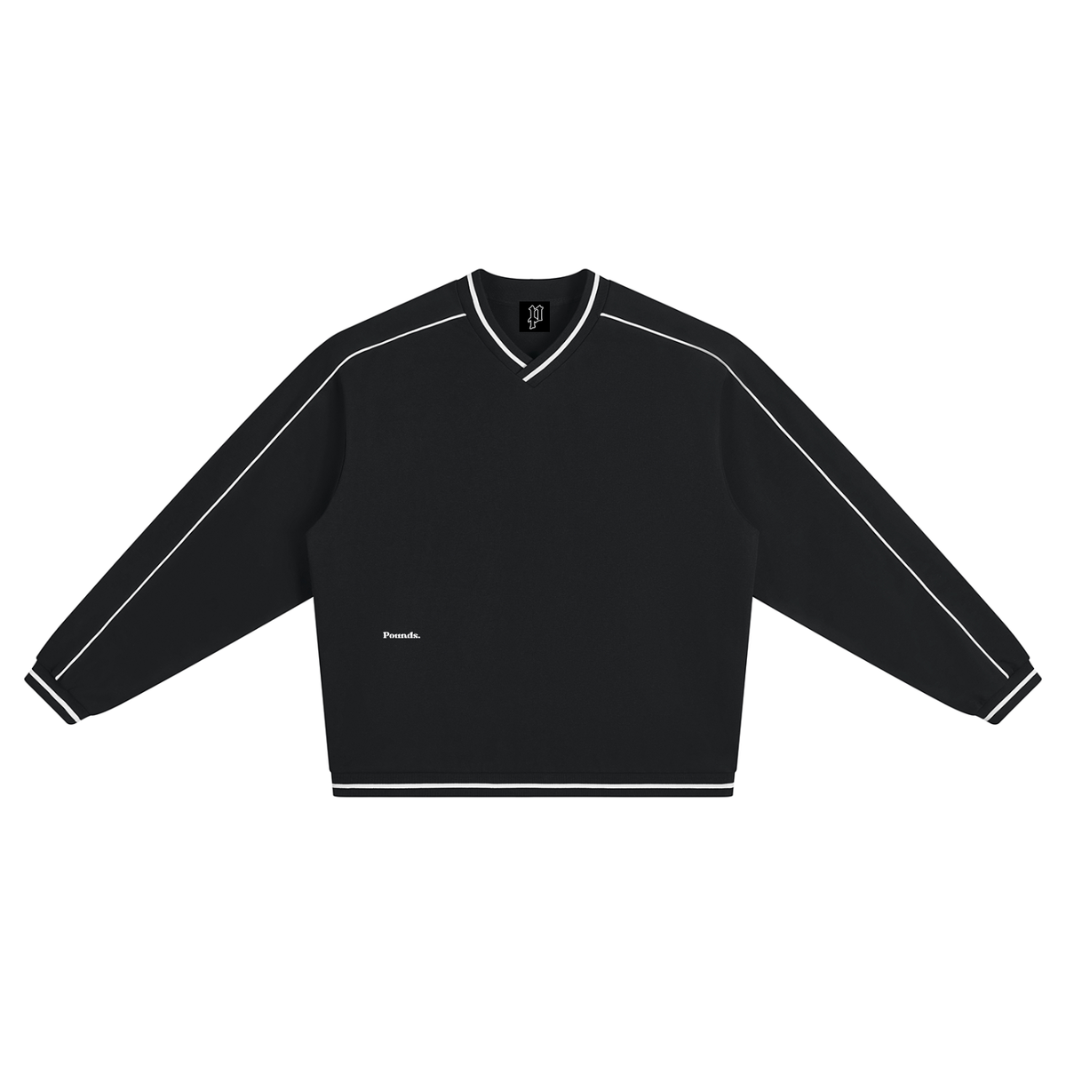 POUNDS FIVE STAR Unisex Color Block V-Neck Sweatshirt
