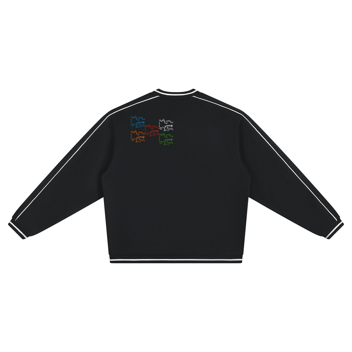 POUNDS FIVE STAR Unisex Color Block V-Neck Sweatshirt