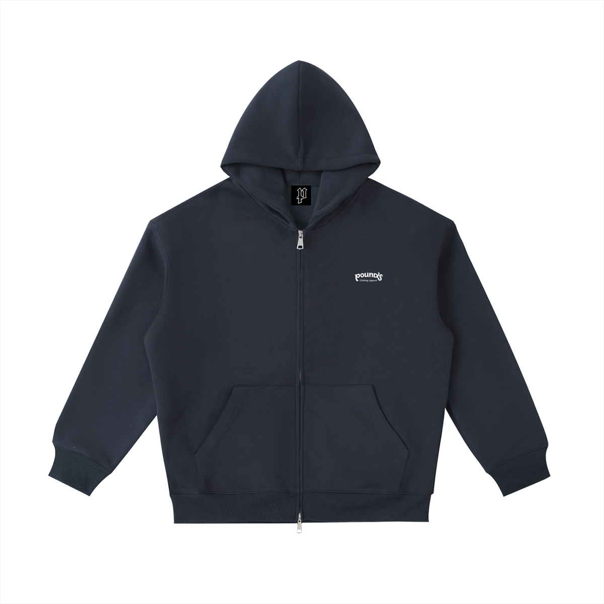 POUNDS ZIP UP Essential Heavyweight Pocket Hoodie